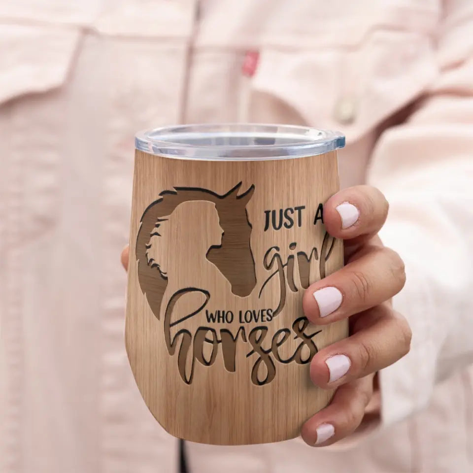 Just A Girl Who Loves Horses Personalized Tumbler