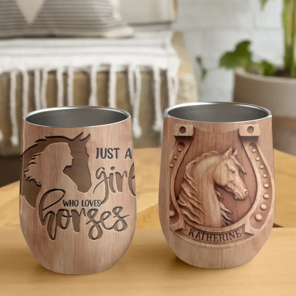 Just A Girl Who Loves Horses Personalized Tumbler