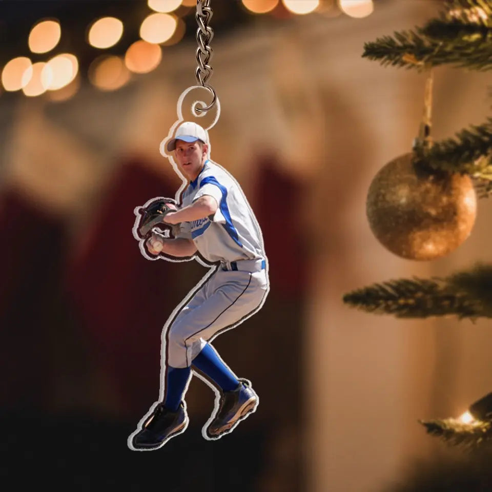 Custom Photo Acrylic Flat Keychain - Personalized Sport Keychain