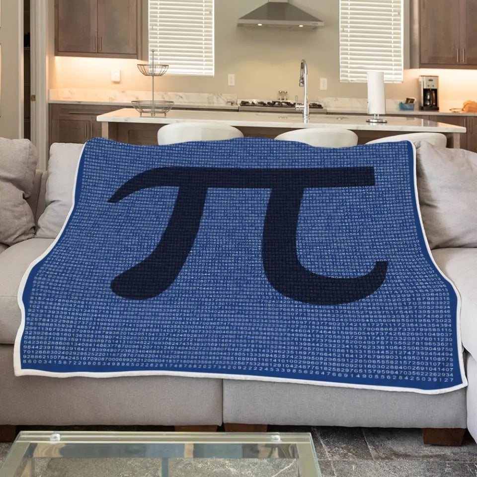 Pi Day Blanket, Gift For Math Teacher, Math Lovers, Fleece Blanket | 312IHPLNBL1342