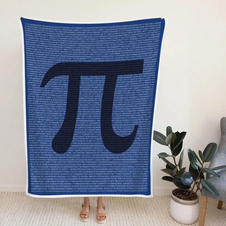 Pi Day Blanket, Gift For Math Teacher, Math Lovers, Fleece Blanket | 312IHPLNBL1342