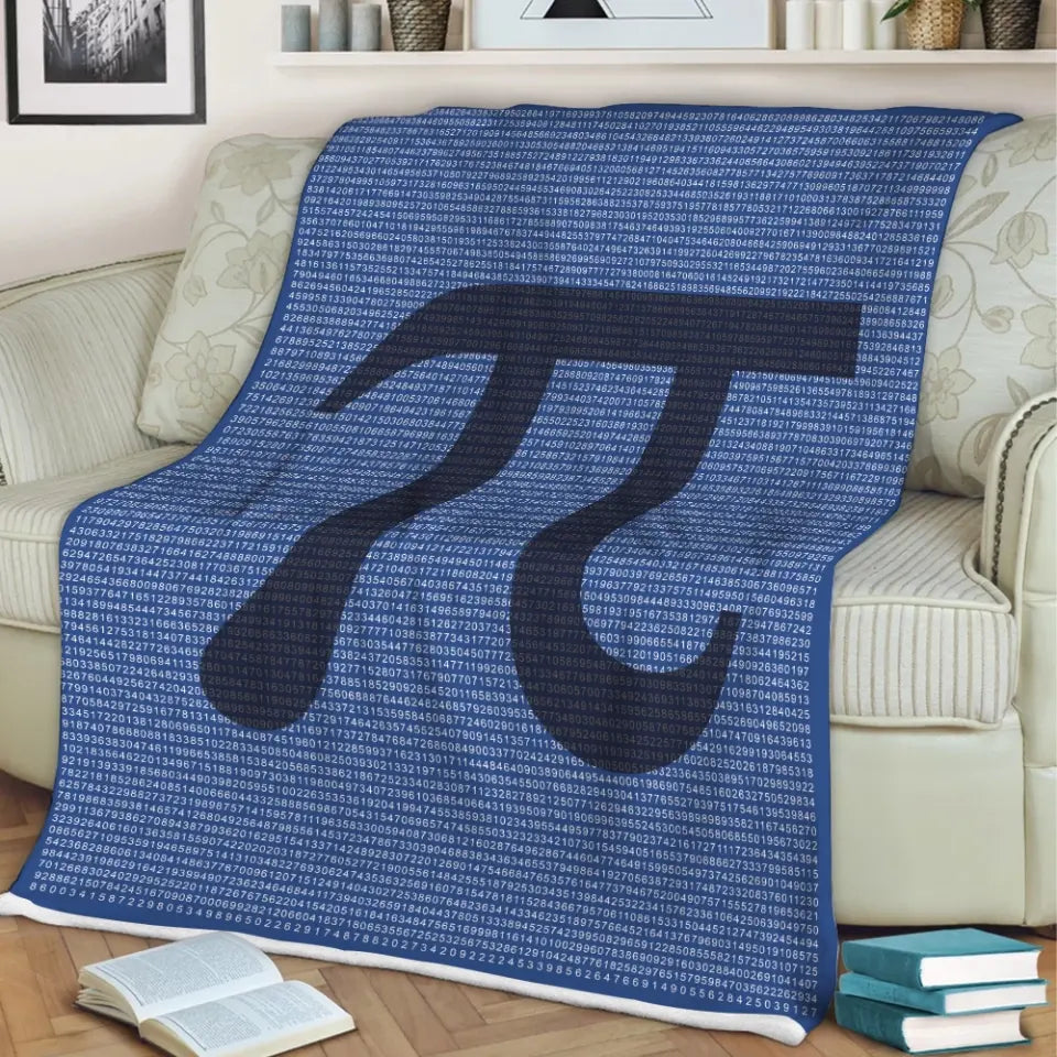 Pi Day Blanket, Gift For Math Teacher, Math Lovers, Fleece Blanket | 312IHPLNBL1342