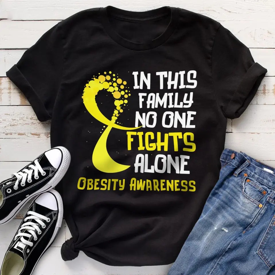 In This Family No One Fights Alone Personalized T-Shirt