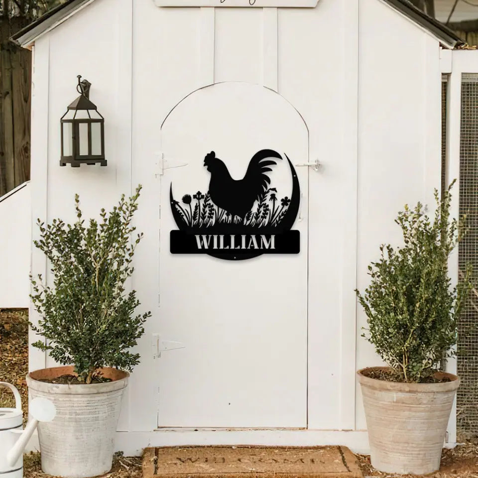 Custom Rooster Metal Wall Signs