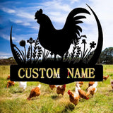 Custom Rooster Metal Wall Signs