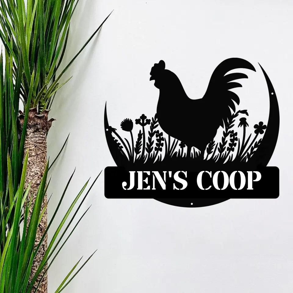 Custom Rooster Metal Wall Signs
