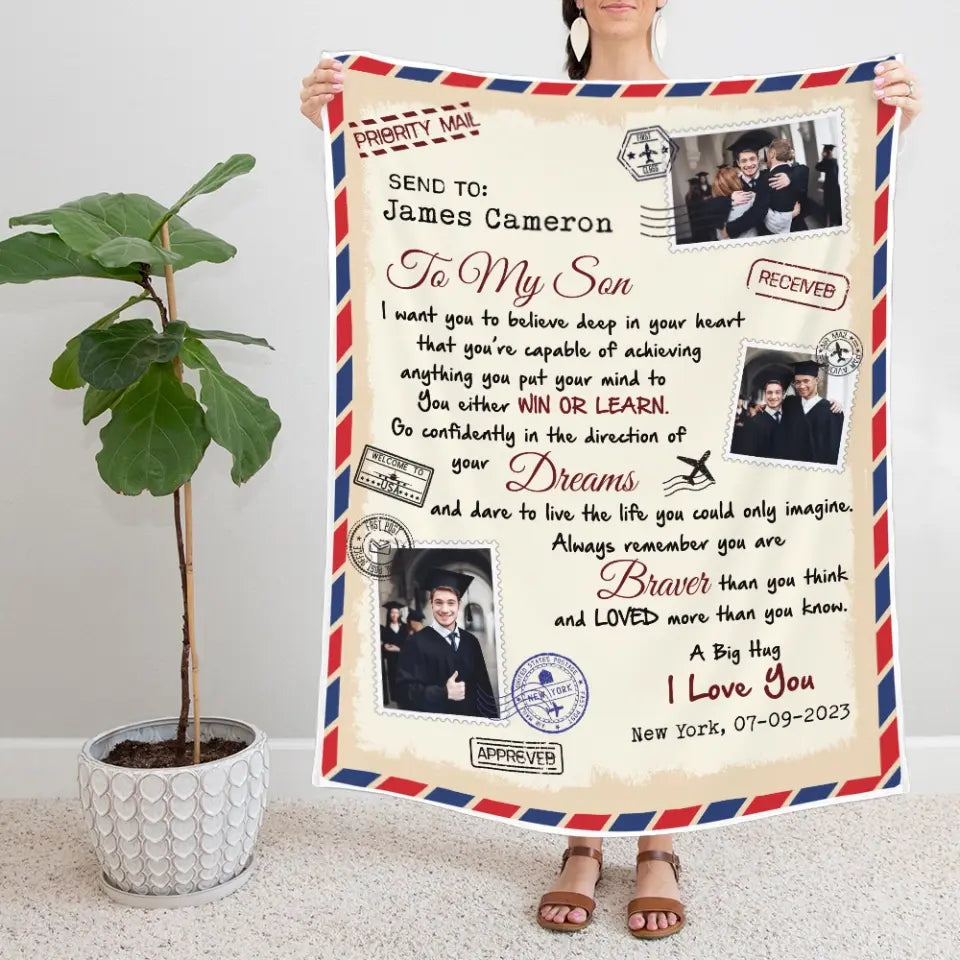 I Want You To Believe Deep In Your Heart - Fleece Blanket Graduation Gift