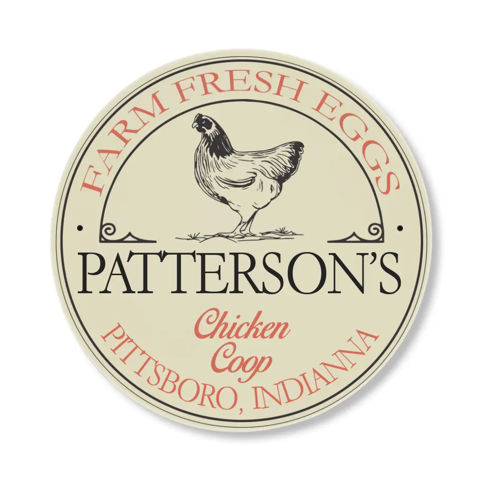 Farm Fresh Eggs Round Wooden Sign