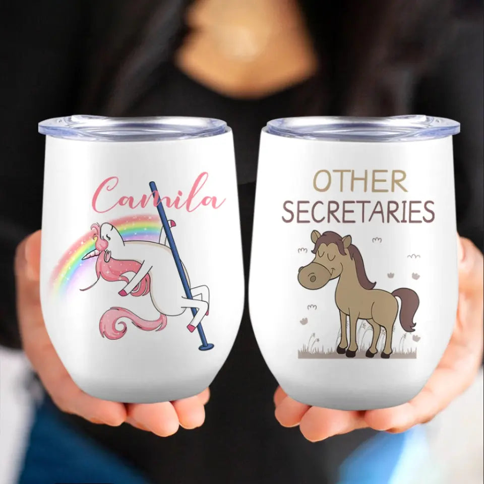 Funny Unicorn Secretary Gifts - Personalized Tumbler
