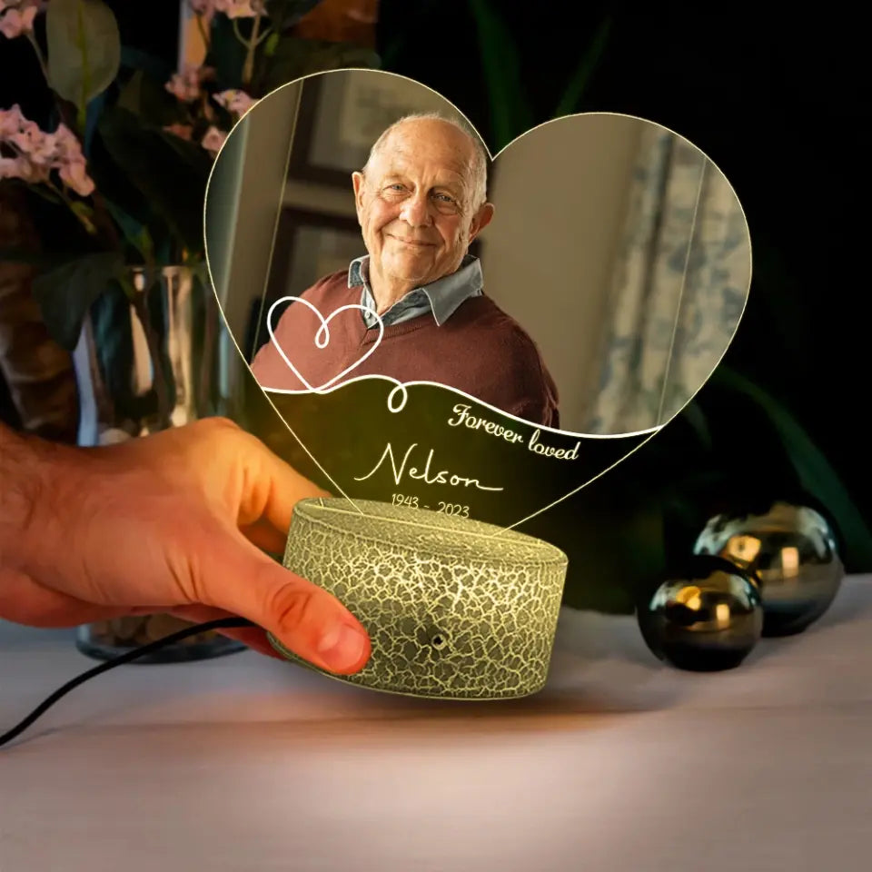 Forever Loved Personalized Photo LED Light Memorial Gift