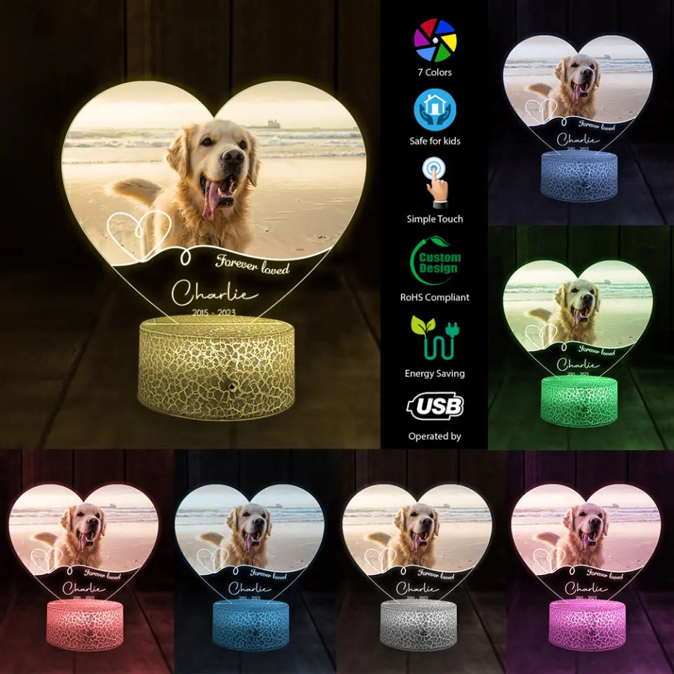 Forever Loved Personalized Photo LED Light Memorial Gift