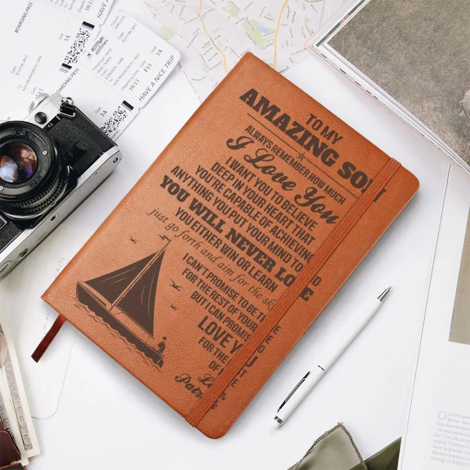 To My Amazing Son, Personalized Graphic Journal, Gift For Son | 309IHPBNLJ1011