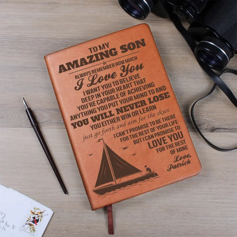 To My Amazing Son, Personalized Graphic Journal, Gift For Son | 309IHPBNLJ1011