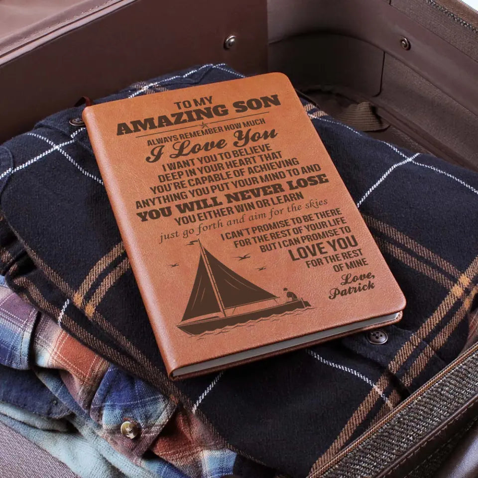 To My Amazing Son, Personalized Graphic Journal, Gift For Son | 309IHPBNLJ1011