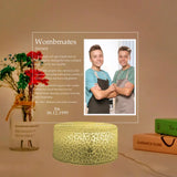Wombmates, Family Twins, Upload Photo Printed Night Light, Anniversary Gift For Twins | 309IHPLNLL755