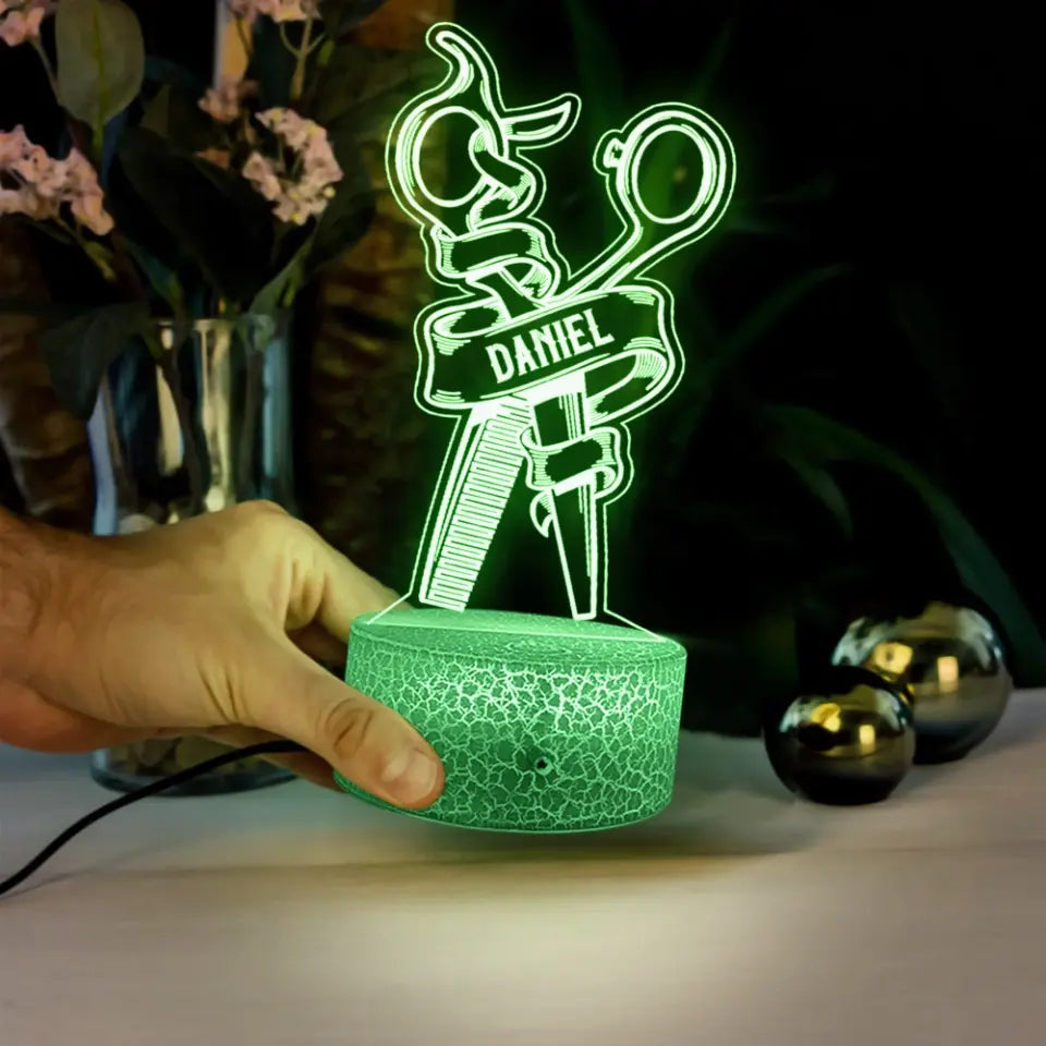 Best Hairstylist, Personalized Led Light, Birthday Gift | 312IHPBNLL072