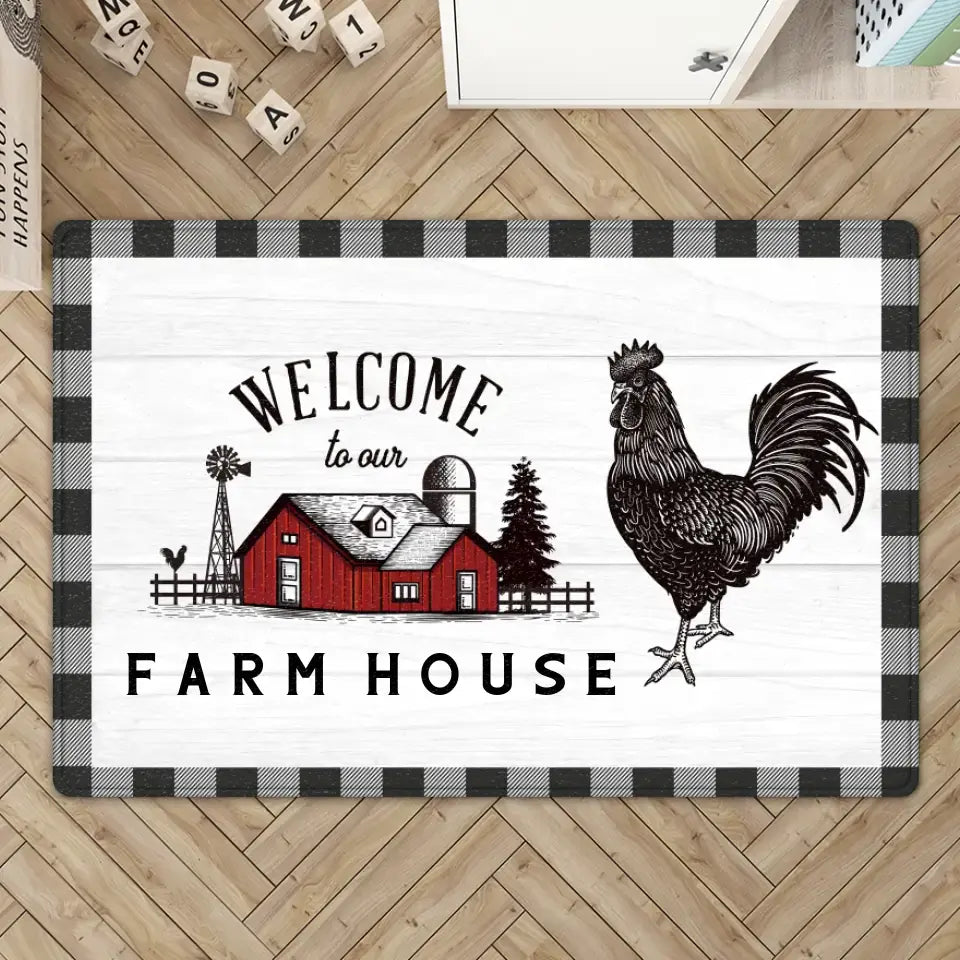 Welcome To Our Farm, Custom Doormat, Gift For Farm Lovers | 312IHPBNRR13460