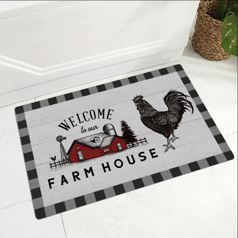 Welcome To Our Farm, Custom Doormat, Gift For Farm Lovers | 312IHPBNRR13460