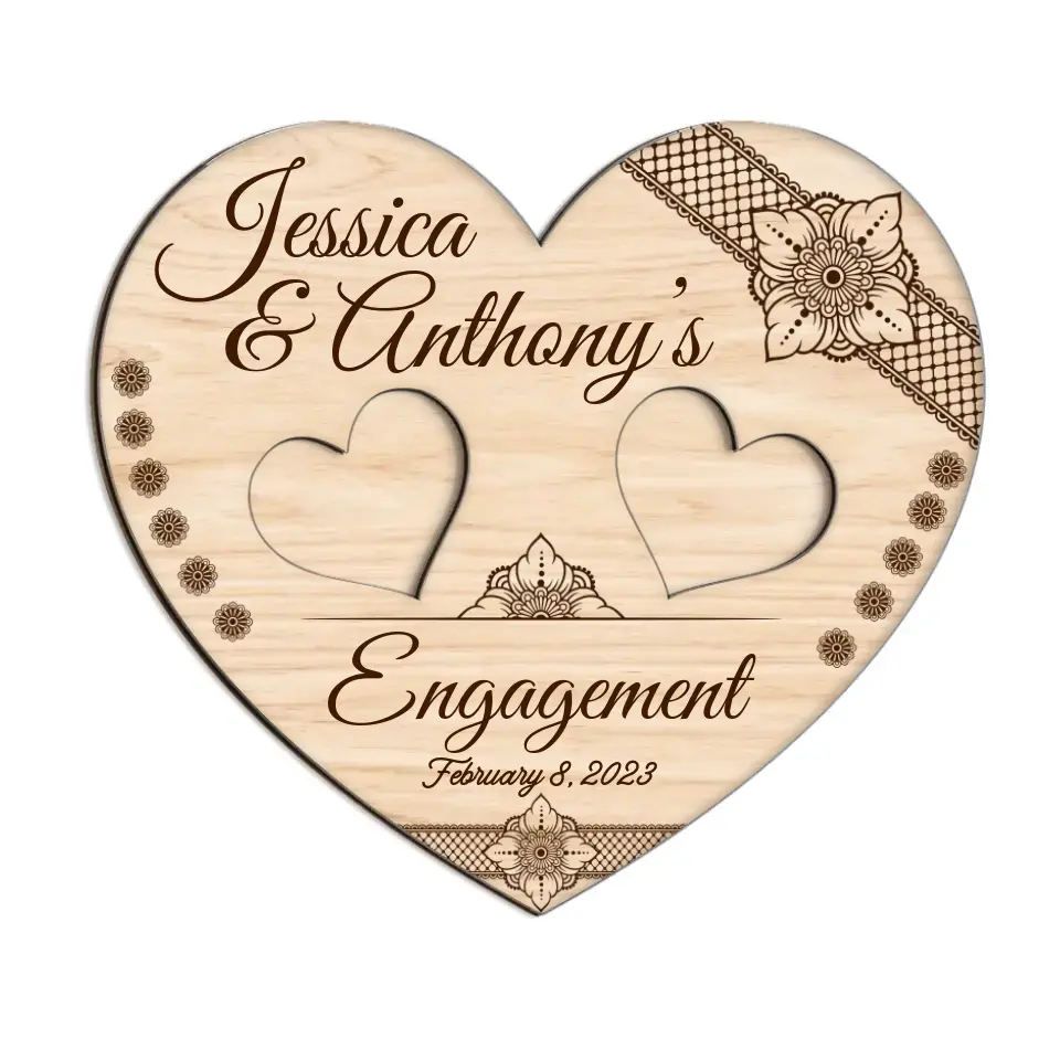 Engagement Plaque, Personalized Art Piece, Wedding Gift | 312IHPLNLP1360