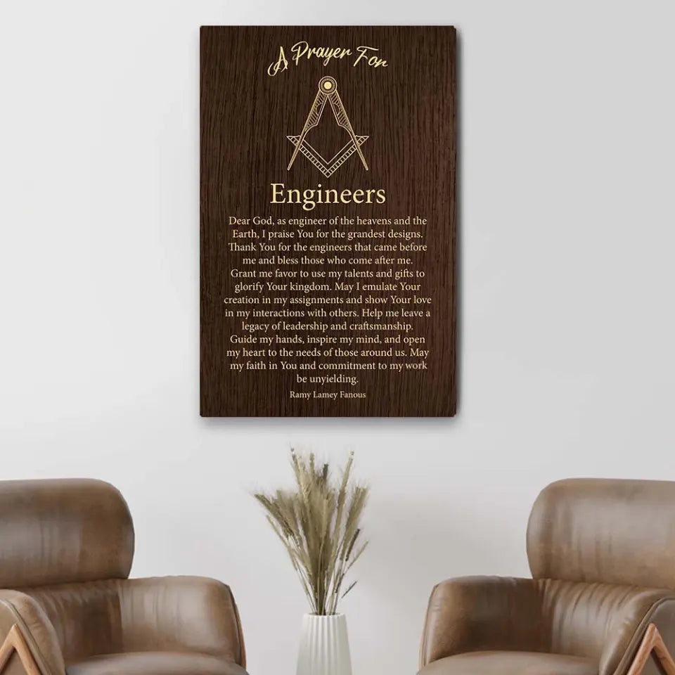 A Prayer For Engineers Quote About Confirmation - Custom Canvas Poster - Anniversary Gift For Coworkers