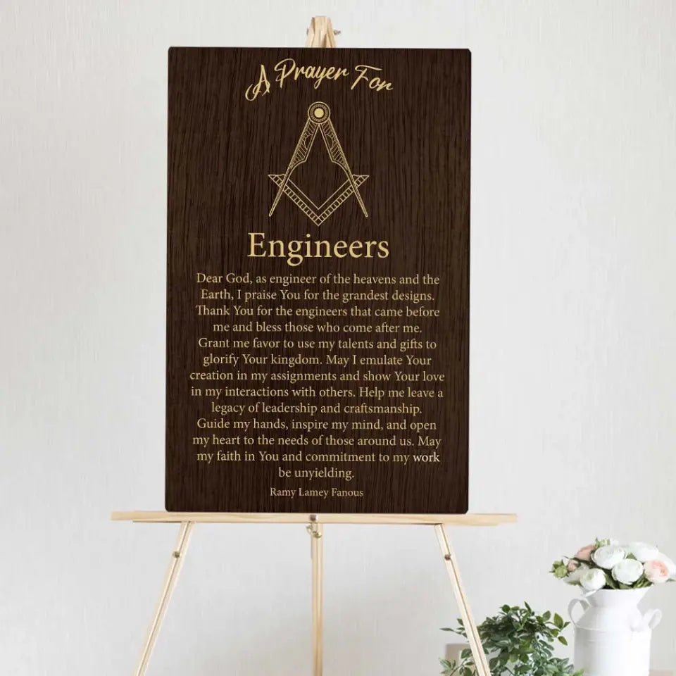 A Prayer For Engineers Quote About Confirmation - Custom Canvas Poster - Anniversary Gift For Coworkers