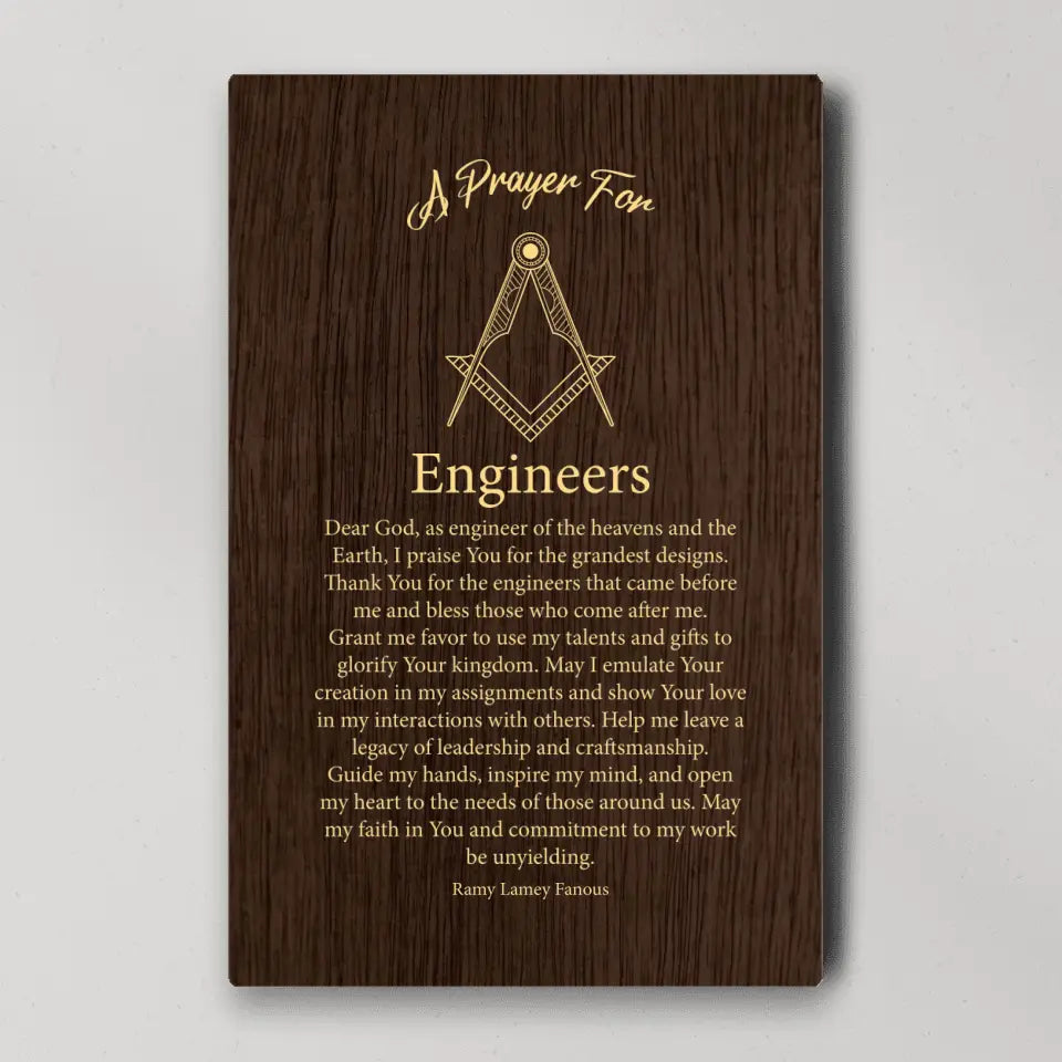 A Prayer For Engineers Quote About Confirmation - Custom Canvas Poster - Anniversary Gift For Coworkers