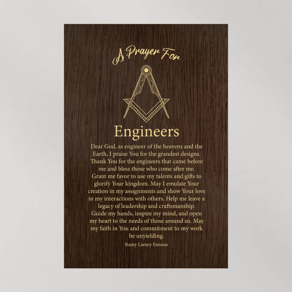 A Prayer For Engineers Quote About Confirmation - Custom Canvas Poster - Anniversary Gift For Coworkers