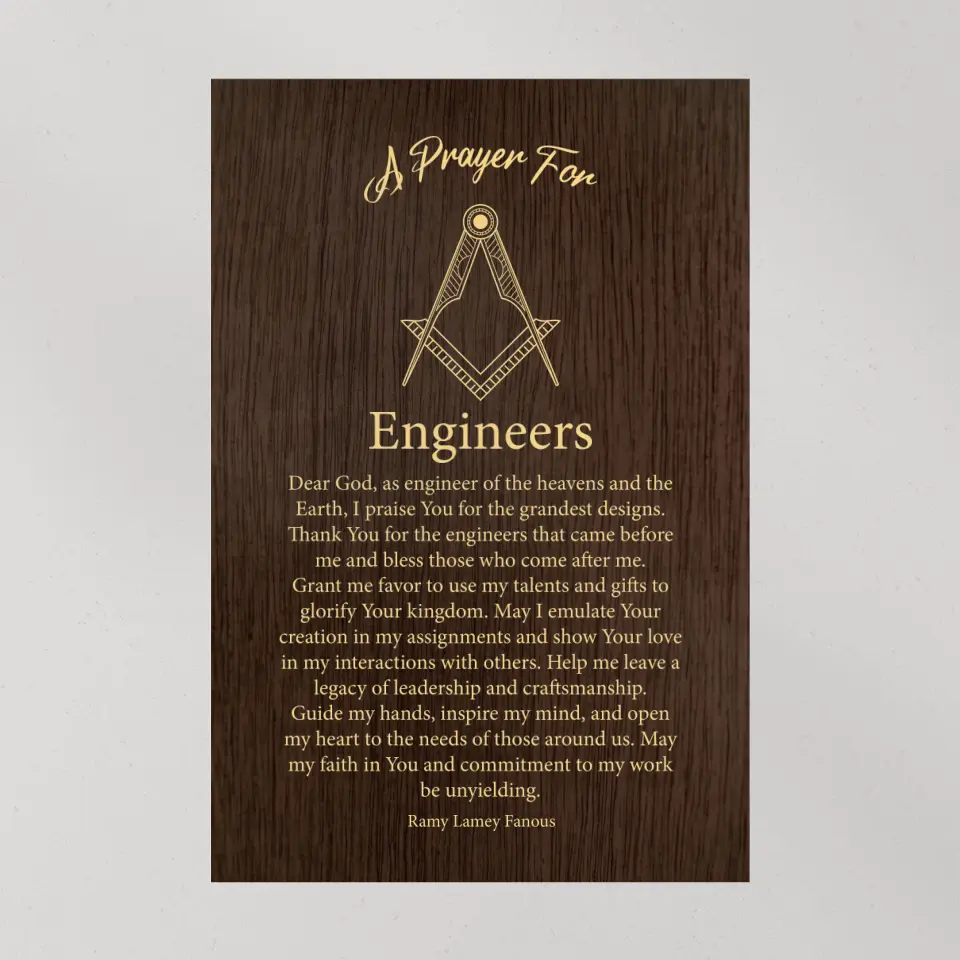A Prayer For Engineers Quote About Confirmation - Custom Canvas Poster - Anniversary Gift For Coworkers