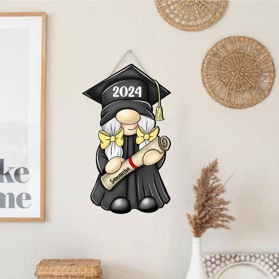 Graduation Gnomes, Wooden Sign Hanging, Congrats Grads The Sign Decorate | 311IHPBNRW1273