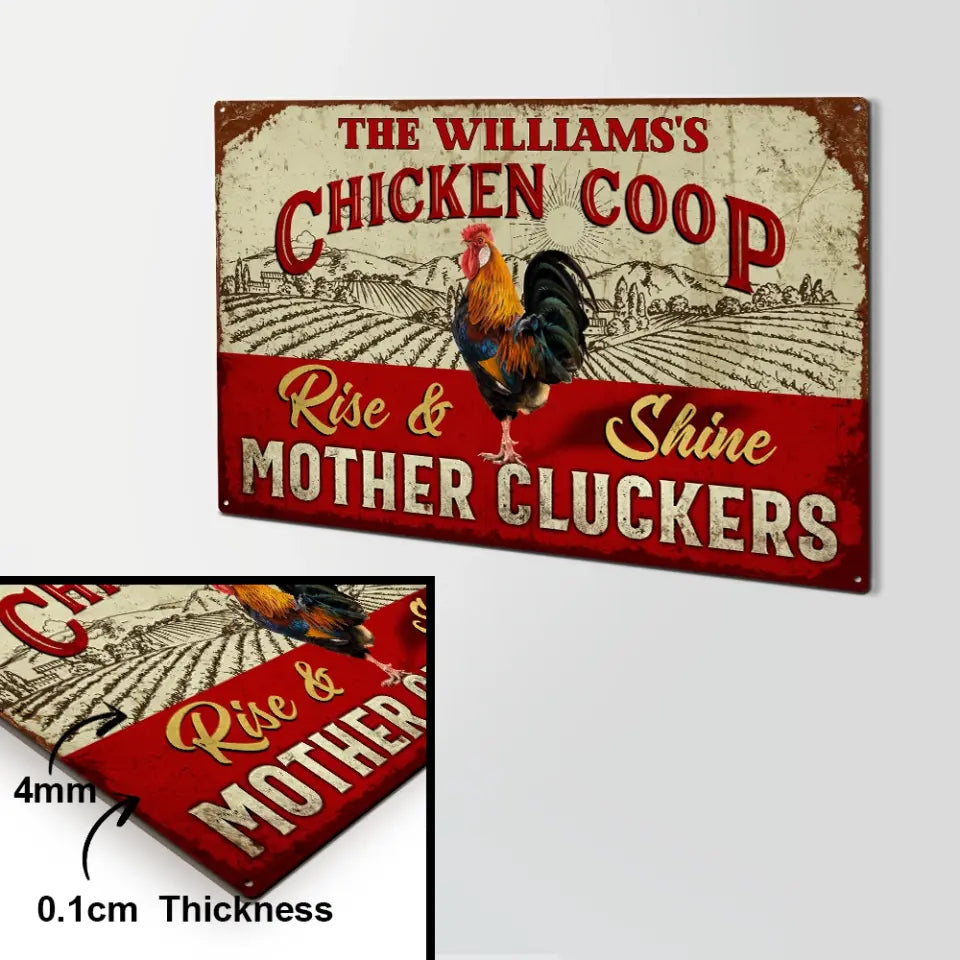 Chicken Coop Personalized Metal Sign