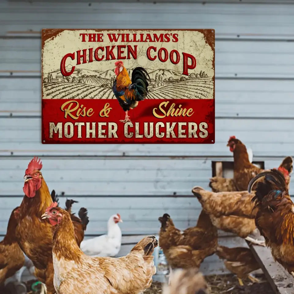 Chicken Coop Personalized Metal Sign