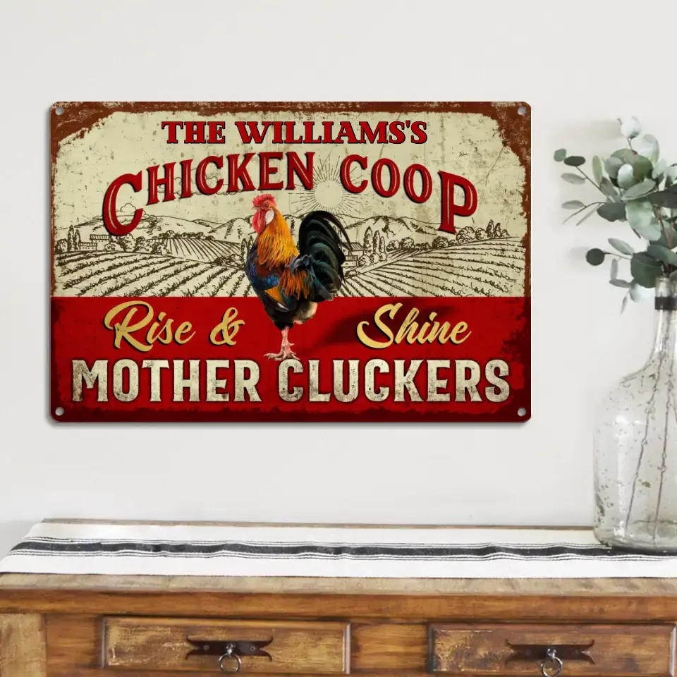 Chicken Coop Personalized Metal Sign