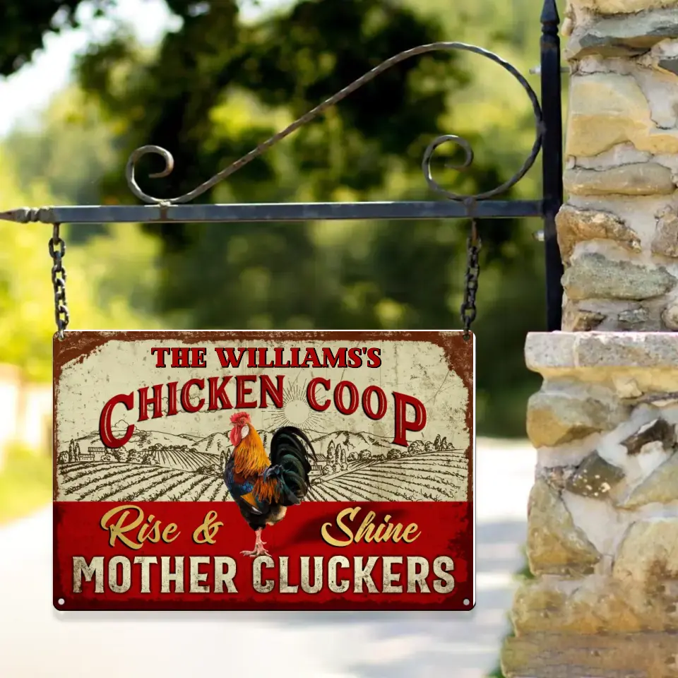 Chicken Coop Personalized Metal Sign