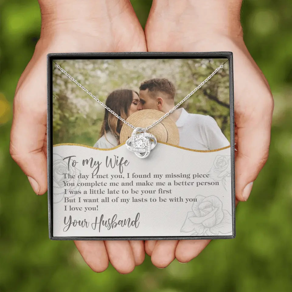 Personalized Valentine Gifts - The Day I Met You, I Found My Missing Piece Personalized Necklace