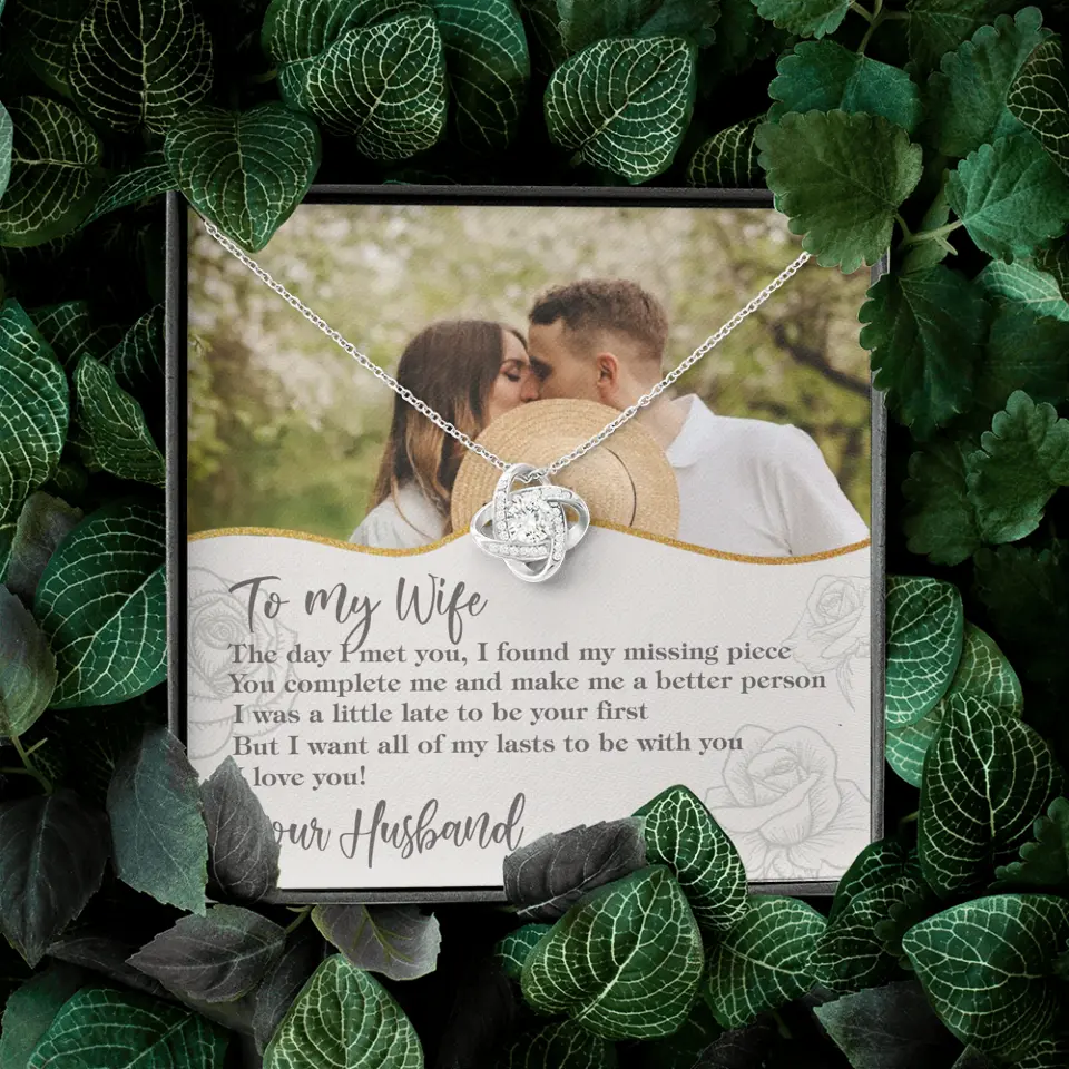 Personalized Valentine Gifts - The Day I Met You, I Found My Missing Piece Personalized Necklace