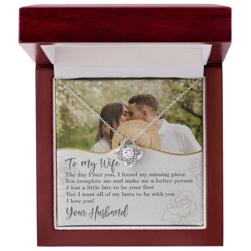 Personalized Valentine Gifts - The Day I Met You, I Found My Missing Piece Personalized Necklace