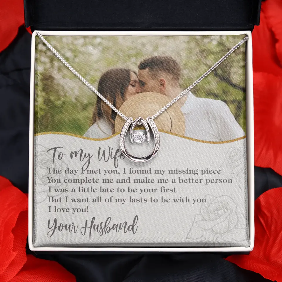Personalized Valentine Gifts - The Day I Met You, I Found My Missing Piece Personalized Necklace