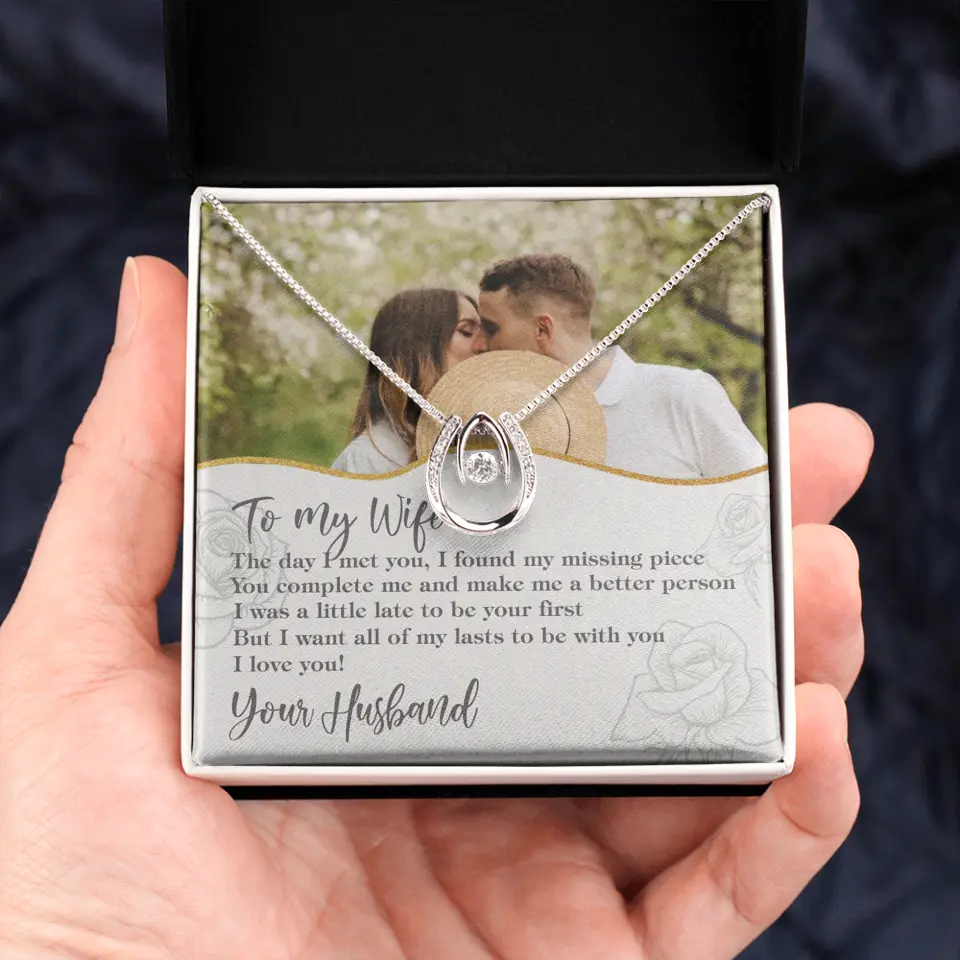 Personalized Valentine Gifts - The Day I Met You, I Found My Missing Piece Personalized Necklace