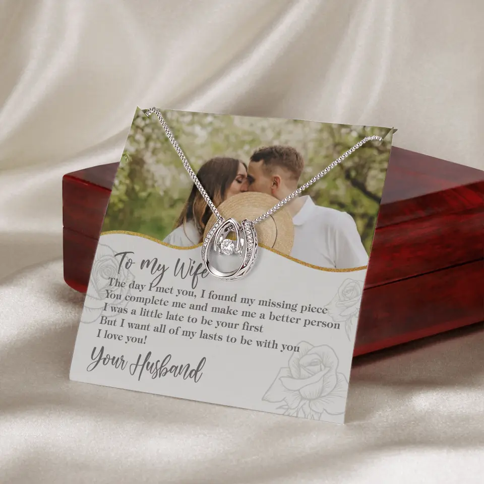 Personalized Valentine Gifts - The Day I Met You, I Found My Missing Piece Personalized Necklace