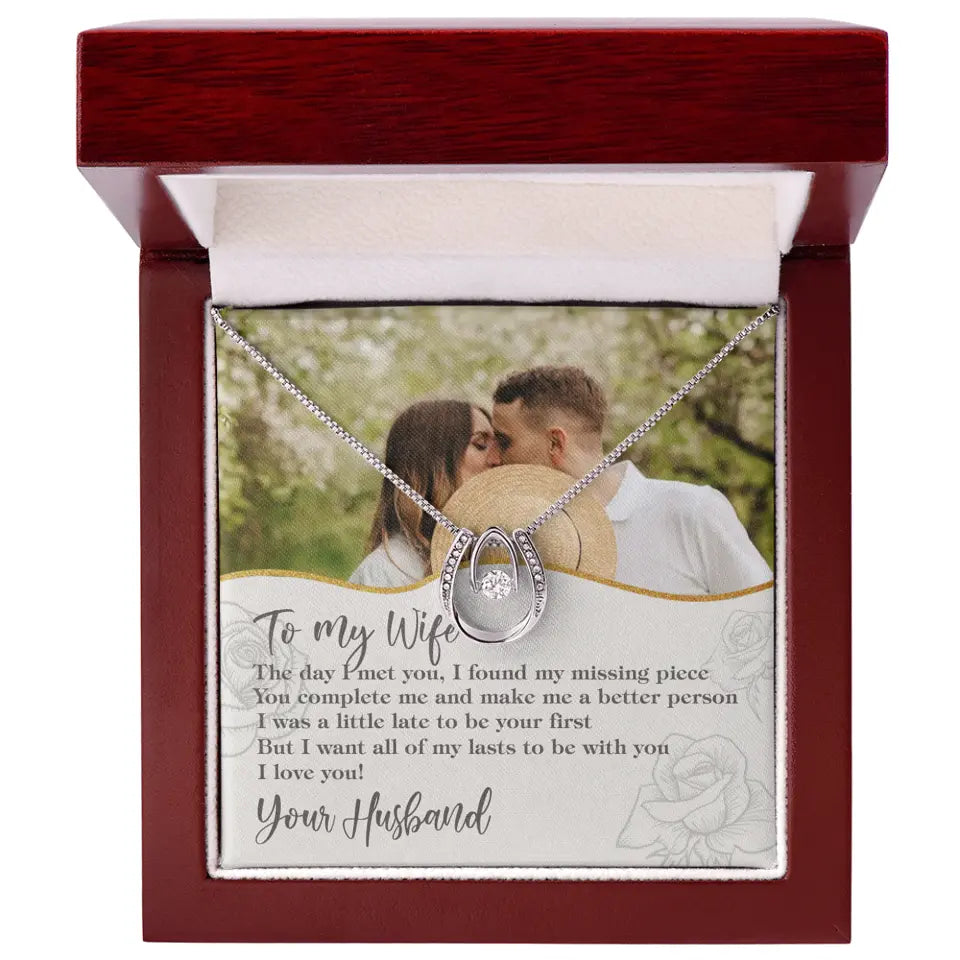 Personalized Valentine Gifts - The Day I Met You, I Found My Missing Piece Personalized Necklace