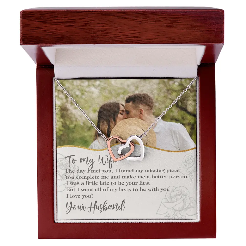 Personalized Valentine Gifts - The Day I Met You, I Found My Missing Piece Personalized Necklace