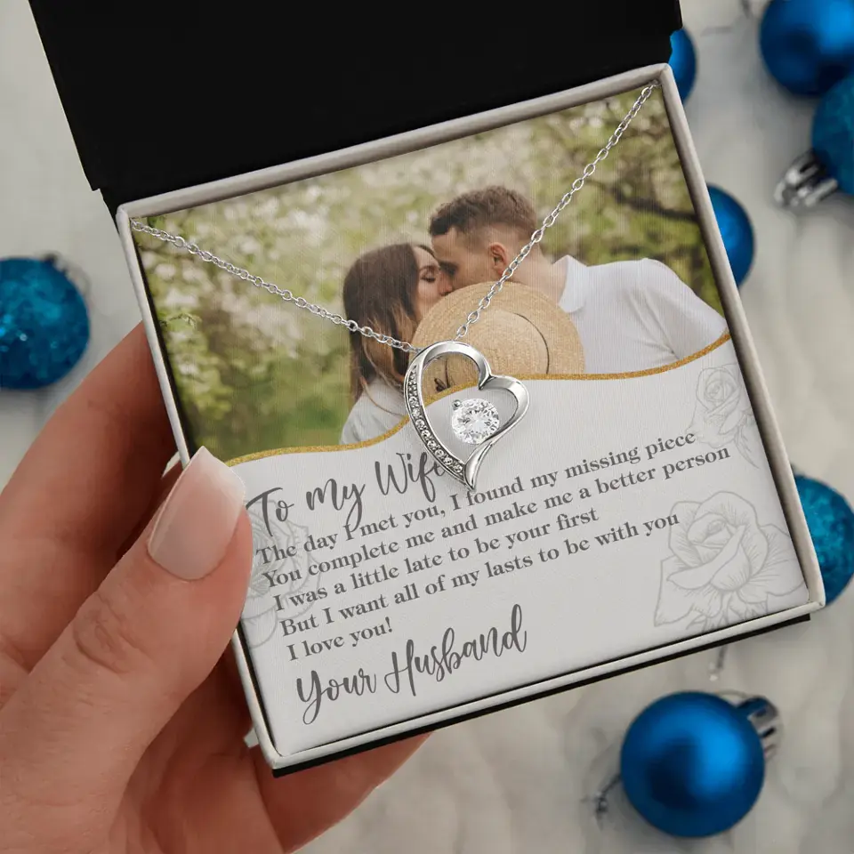 Personalized Valentine Gifts - The Day I Met You, I Found My Missing Piece Personalized Necklace
