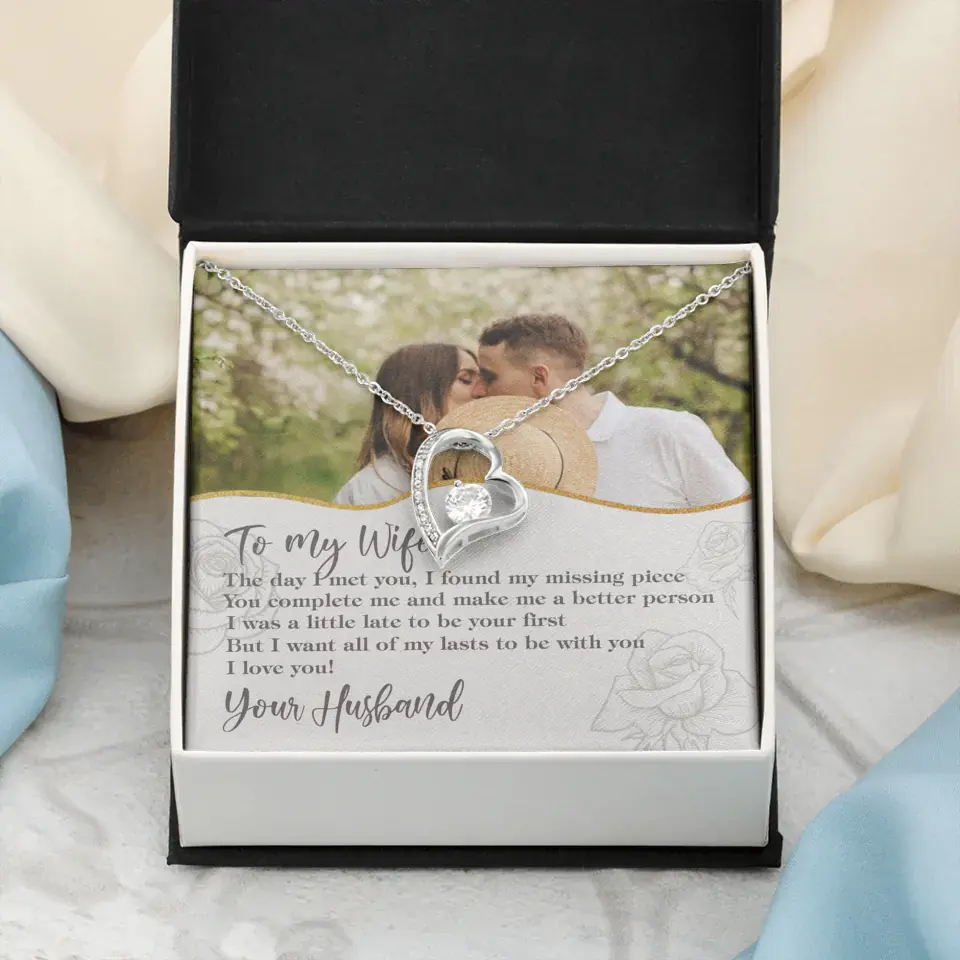Personalized Valentine Gifts - The Day I Met You, I Found My Missing Piece Personalized Necklace
