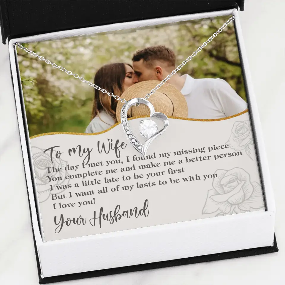 Personalized Valentine Gifts - The Day I Met You, I Found My Missing Piece Personalized Necklace