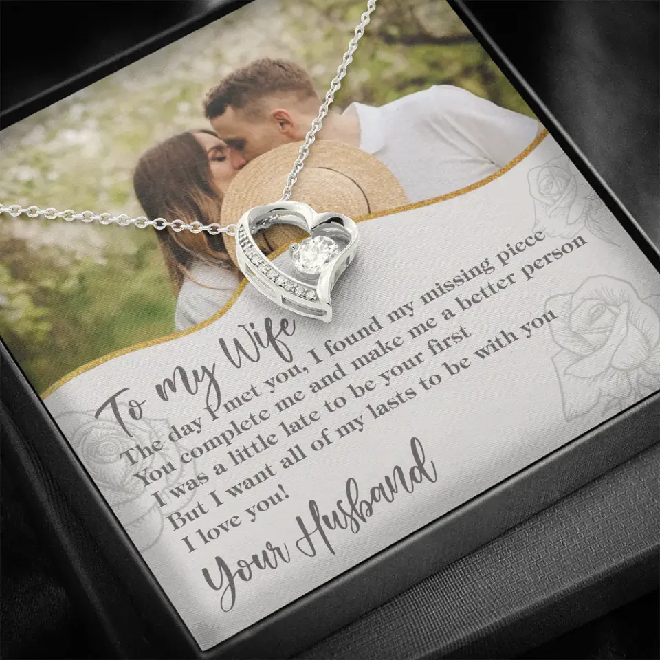 Personalized Valentine Gifts - The Day I Met You, I Found My Missing Piece Personalized Necklace