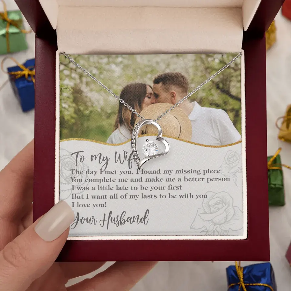 Personalized Valentine Gifts - The Day I Met You, I Found My Missing Piece Personalized Necklace
