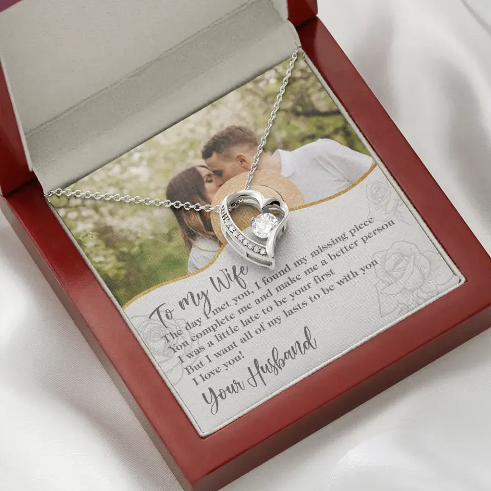 Personalized Valentine Gifts - The Day I Met You, I Found My Missing Piece Personalized Necklace