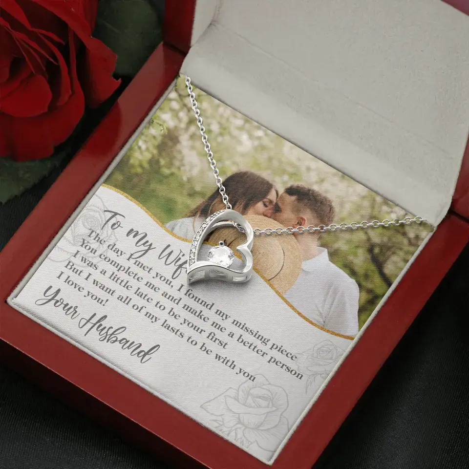 Personalized Valentine Gifts - The Day I Met You, I Found My Missing Piece Personalized Necklace