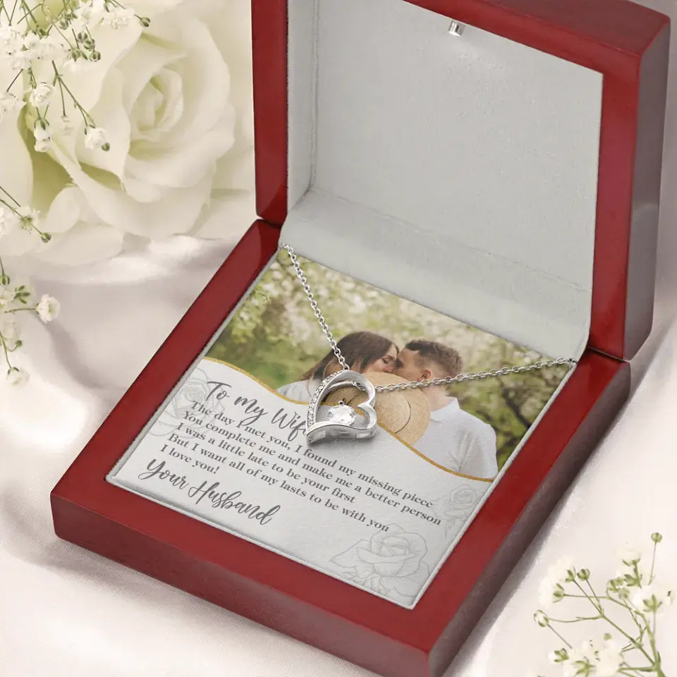 Personalized Valentine Gifts - The Day I Met You, I Found My Missing Piece Personalized Necklace