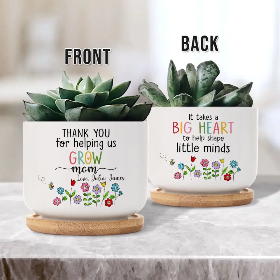 Thank You For Helping Us Grow Personalized Plant Pot